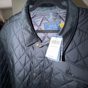 Big and Tall Polo Ralph Lauren Men's Quilted Puffer Jacket - Dark Blue